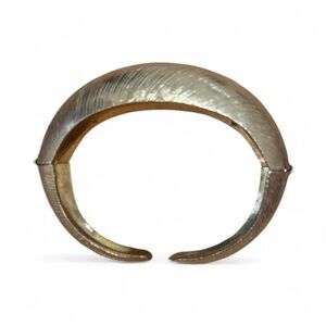 Vintage Coro double hinged Gold Textured Bangle Bracelet